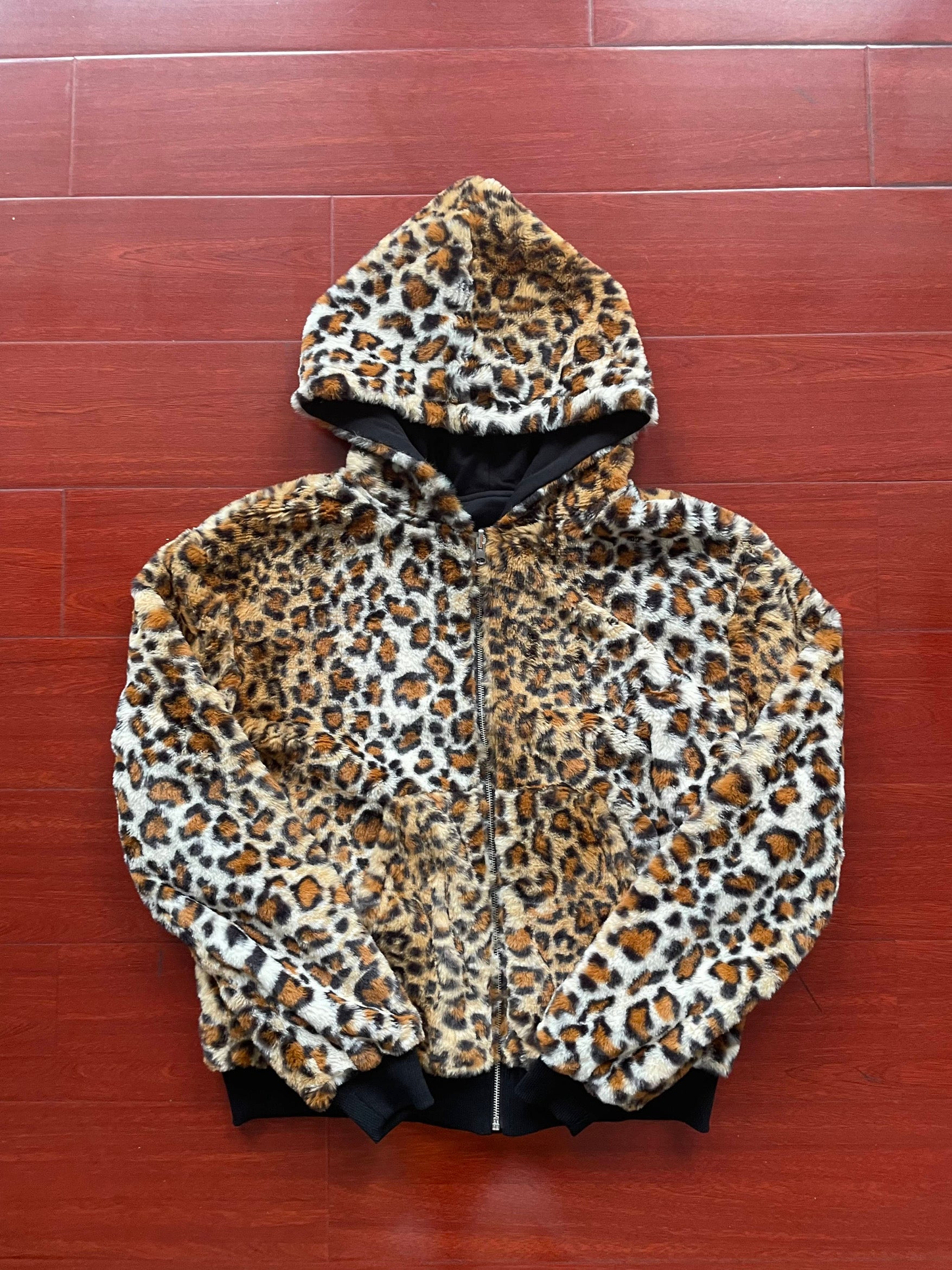 Leopard zip hoodie online